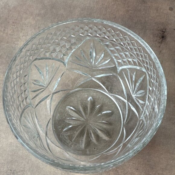 Vtg Diamond Cut Candy Dish w Lid - USA trinket bowl decor grannycore cottage - Picture 11 of 14